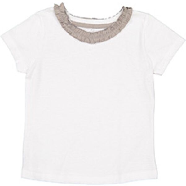 Toddler Girls' Ruffle Neck T-Shirt Thumbnail
