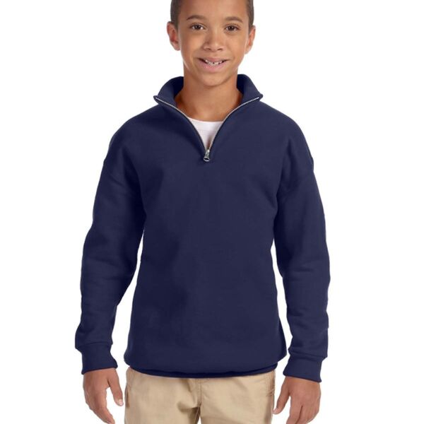 Youth NuBlend® Quarter-Zip Cadet Collar Sweatshirt Thumbnail
