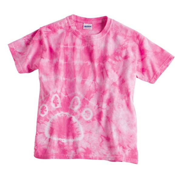 Youth Pawprint Tie-Dyed T-Shirt Thumbnail