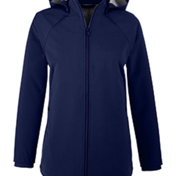 Ladies' City Hybrid Soft Shell Hooded Jacket Thumbnail